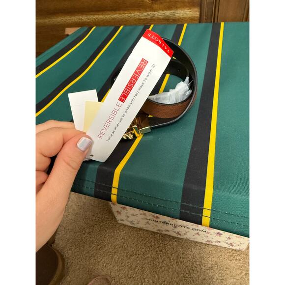 Talbots Women's Brown Black Leather Reversible Belt Size Small NEW NWT - Picture 7 of 8